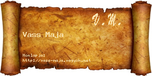 Vass Maja névjegykártya